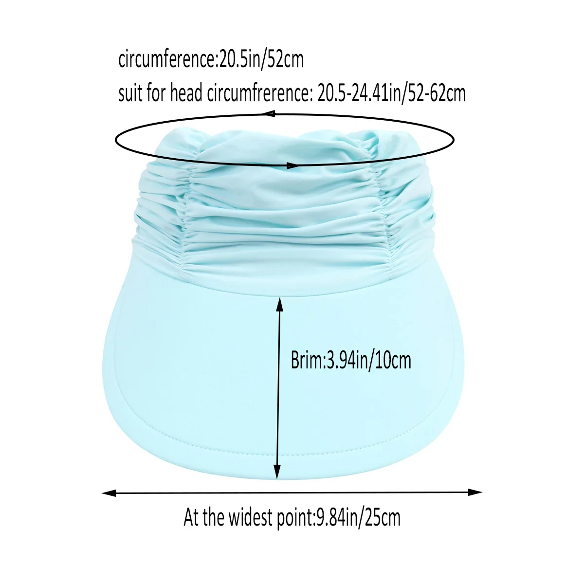 Leere Top-Visiere für Damen, einfarbig, lässig, vielseitig, Sonnenschutz, breite Krempe, atmungsaktiv, für den Außenbereich, Schwimmen, Sonnenhüte für Mädchen – Detail 10