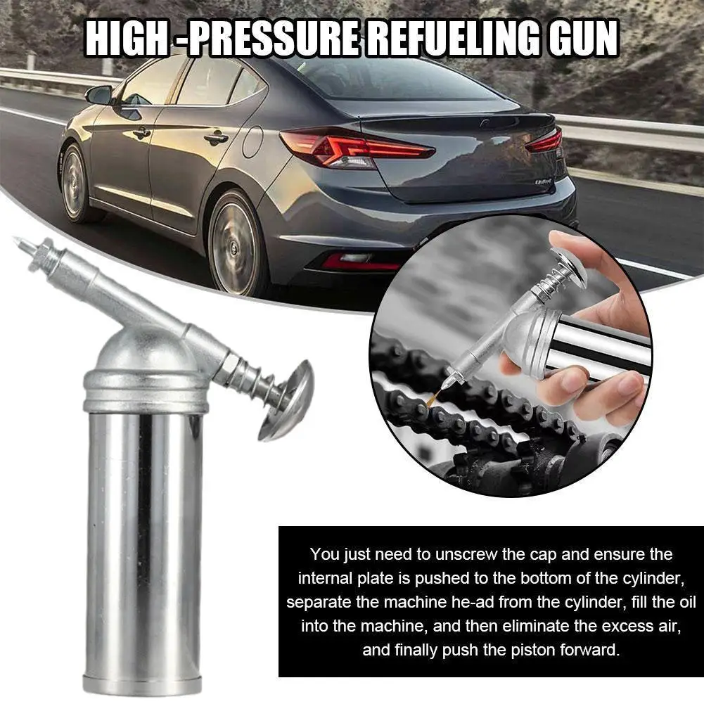 80cc Car Grease Injector Zinc Alloy Mini Grease Guns Oiler Pressure 1000PSI High Output Hand Oiler
