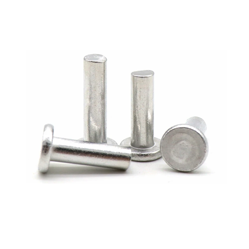 M2 M2.5 M3 M4 M5 M6 M8 GB109 Aluminum Flat Thin Round Head Solid Rivet Hand Percussion Punch Self-plugging Fixed Rivets 5/100pcs