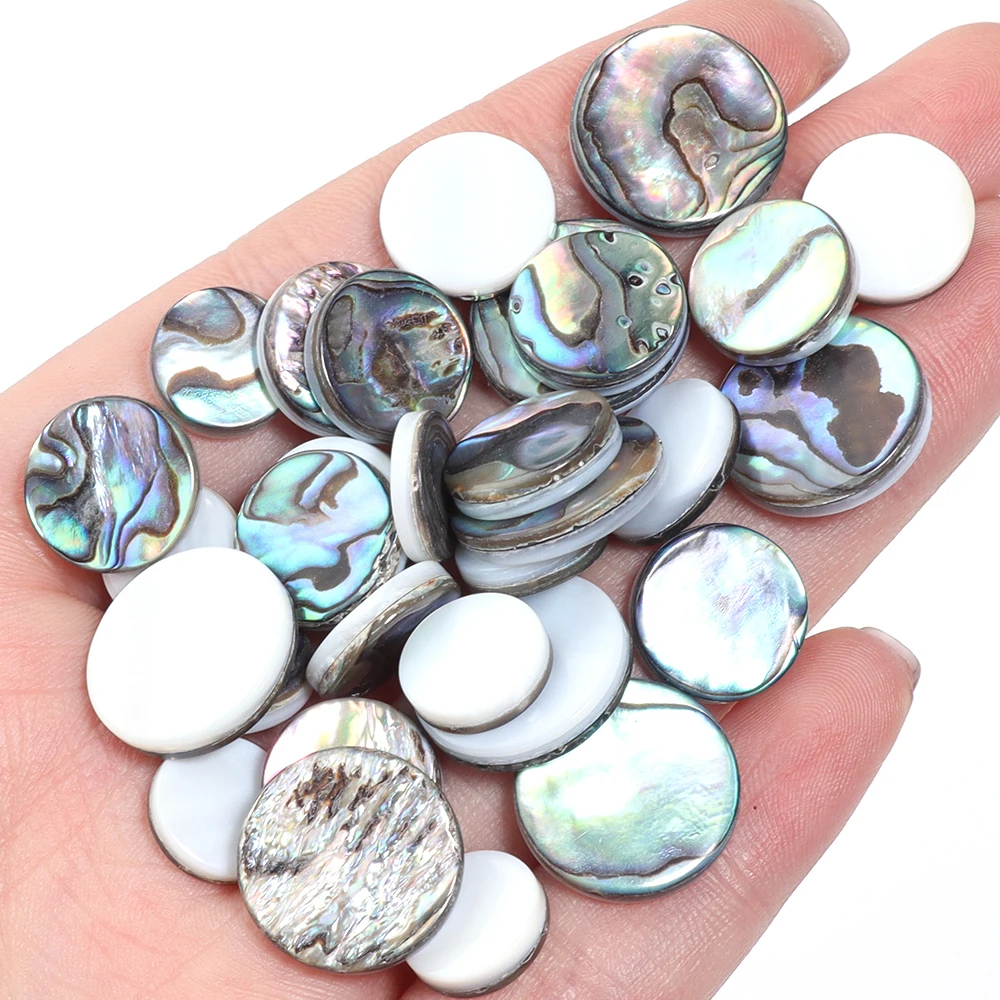 Perlin Set 4 Ciondoli Portacabochon Rotondi 25mm - Base Metallo Color Argento Con Motivo Stella Per Creazione Gioielli Fai Da Te