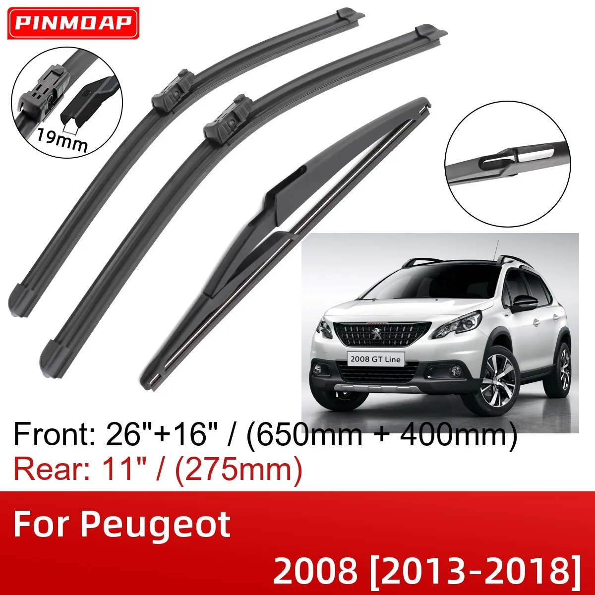 Essuie Glaces Aero Avant Peugeot E208 E2008