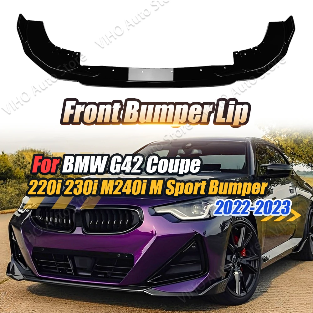 🔥 Delantero Lip Para BMW Serie 2 G42 M-Sport (2022-2025) – Estilo Carbono – 3 Piezas