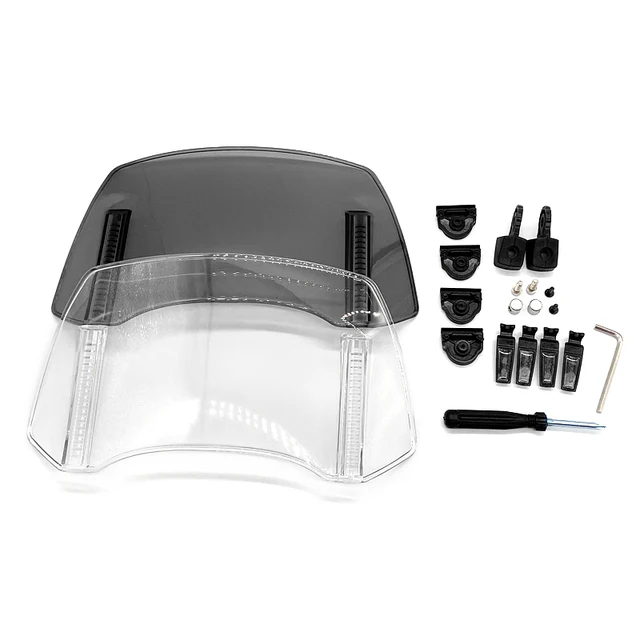 Adjustable Motorcycle Windshield Extension For BMW C400GT & C400X - Clip-On Spoiler For Wind Protection