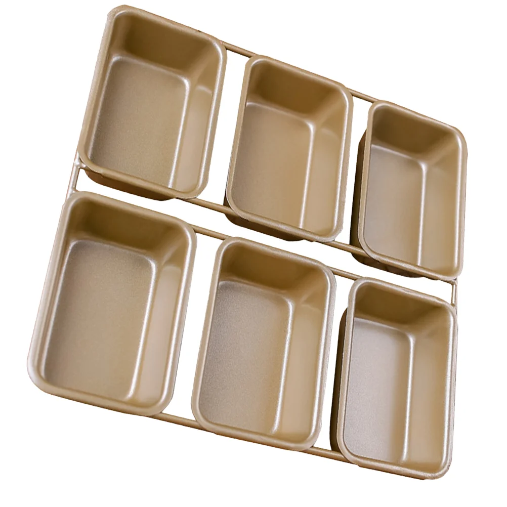 

Hemoton Bread Loaf Pan Non Stick Pan 6 Grids Iron Baking Pan Loaf Pan Toast Mould Baking Tray Bakeware Baking Gadget Home