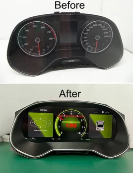 Tablero Digital LCD para salpicadero de coche Linux de 12,3 pulgadas para Seat Leon 2013 2014 2015 2016 2017 2018 Panel de instrumentos Cabina 1