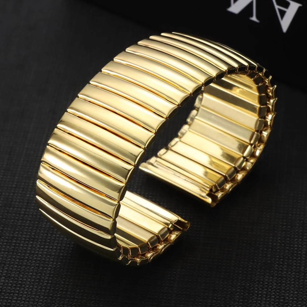 Silver Stainless Steel Elastic Watchband Replacement - Universal Wristband Bracelet