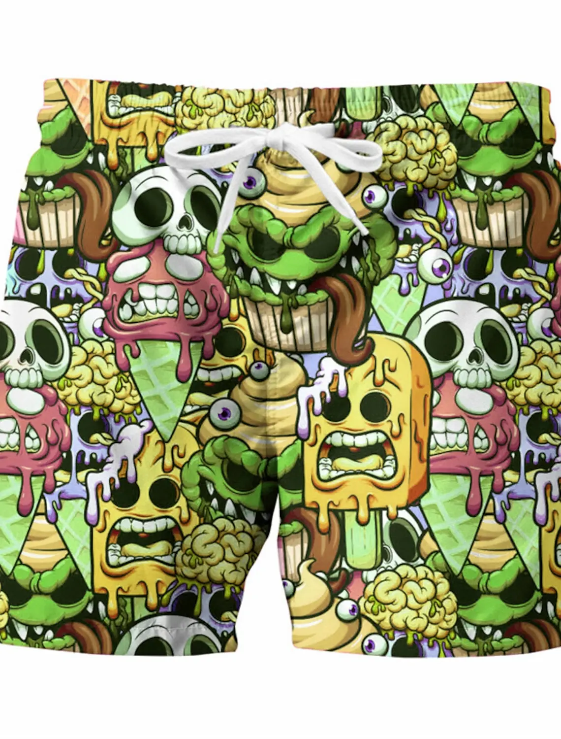 Hawaiian Men's Shorts Swim Trunks Summer Shorts Beach Shorts Elastic Waist Graphic Skull Breathable Quick Dry Short Casual Boho 4