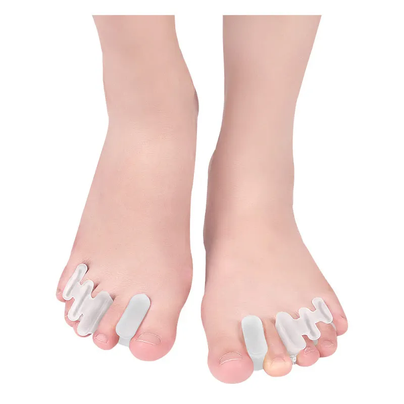 6 Pezzi = 3Airs Hammer Toe Splitter Alluce Valgo Soletta In Gel Separatori In Silicone Correzione Sovrapposizione Cura Del Piede Ortopedico