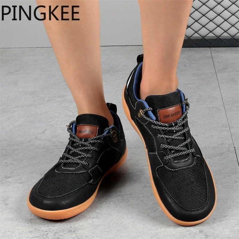Casual Leather Sneakers Wide ToeBox Barefoot Fit Shoes Men Women Athletic Fitness