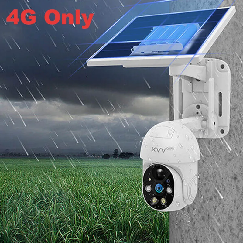 Xiaovv WiFi 4G Solar Version Camera Ip65 Dustproof Waterproof 10000 mAh Large Capacity Batterie Powered by Solar Energy On Sunny 