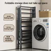 Home Indoor Folding Vertical Vlothes Drying Rack Veranda Steel Clothes Wheels Dryer Removable Quilt Tower Shelf Laundry Holder 4