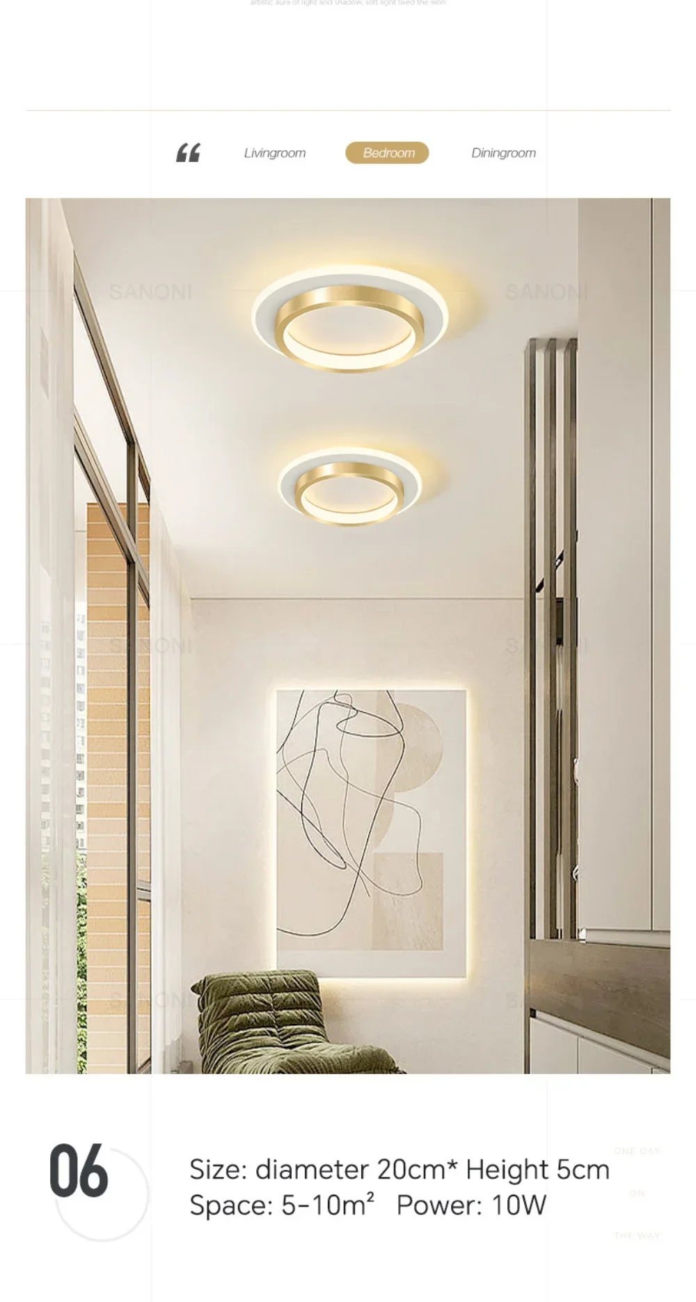 Modern LED Ceiling Light for Corridor Hallway Stairs Aisle Entrance Balcony Small Round Chandelier for Living Dining Bedroom