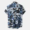 Mens Summer Tropical Floral Shirts Short Sleeve Button Down Aloha Hawaiian Shirt Casual Holiday Vacation Beach Shirt Chemise 3XL 2