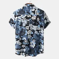 Mens Summer Tropical Floral Shirts Short Sleeve Button Down Aloha Hawaiian Shirt Casual Holiday Vacation Beach Shirt Chemise 3XL 2