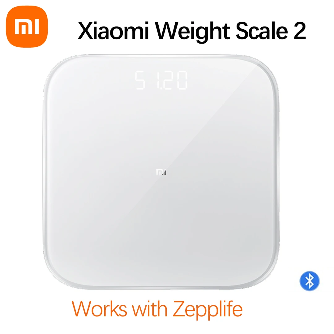 Original Xiaomi Mijia Scale 2 Bluetooth 5.0 Smart Weighing Scale Digital  Led Display Works with Mi fit App for Household Fitness