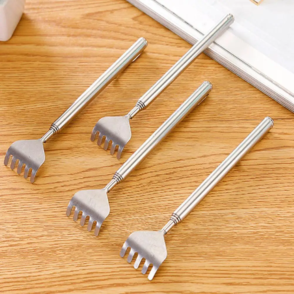 Back Scratchers Steel Claw Back Scraper Telescopic Retractable Back Scratcher Extendible Body Massage Hackle Itch Stick Health Care back scratchers retractable rake tickle tool massage tool body scrubber