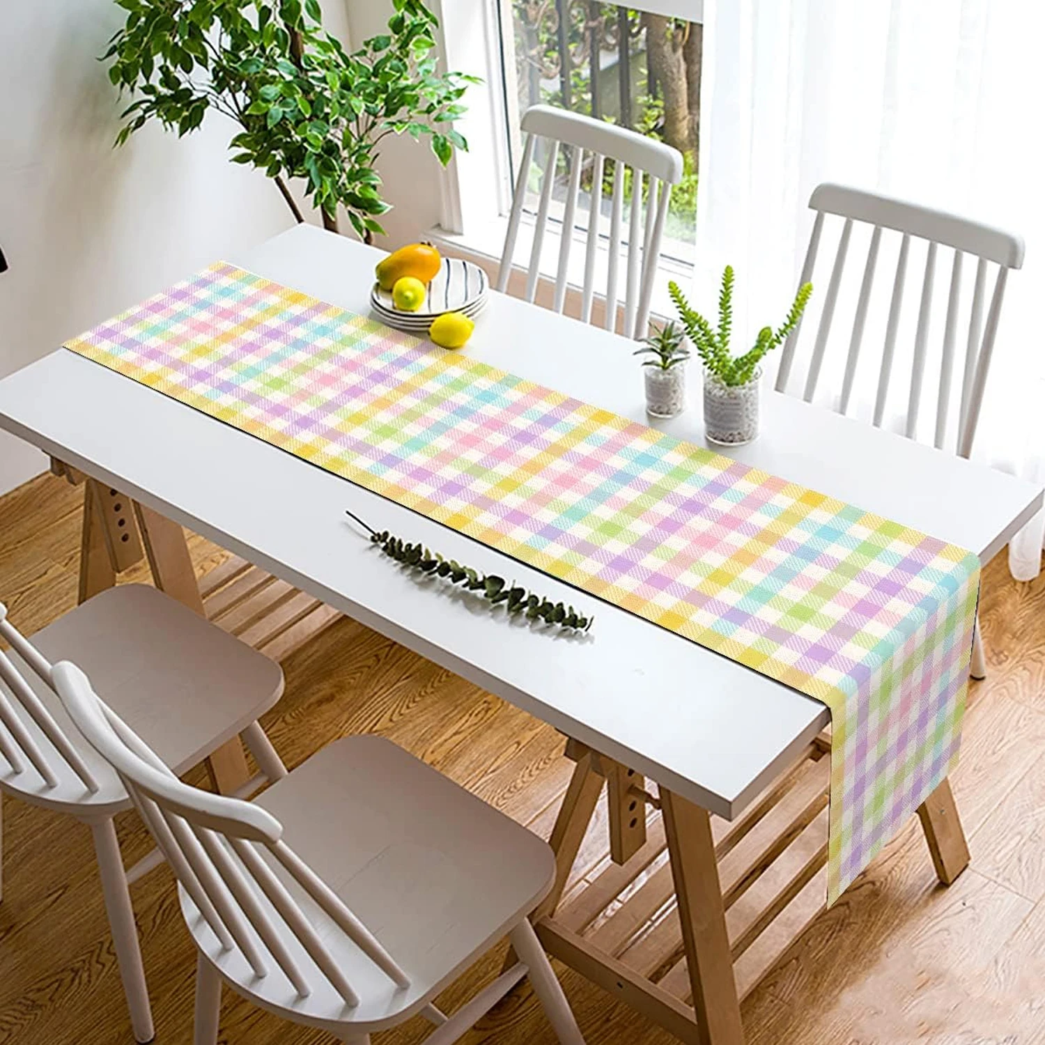 Table runner 1pc 35x185cm Floral Decorative Rustic Farmhouse Table Decoration for Kitchen Dinning Outdoor Dinner Party Decor
