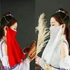 Chinese Ancient Style Hanfu Accessories Mask Scarf Women Veil Stage Dance Thin Party Half Face Covering Performance 2
