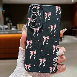 Adorable Pink Bowknot Protective Phone Case - Samsung S25 (A726 Black)