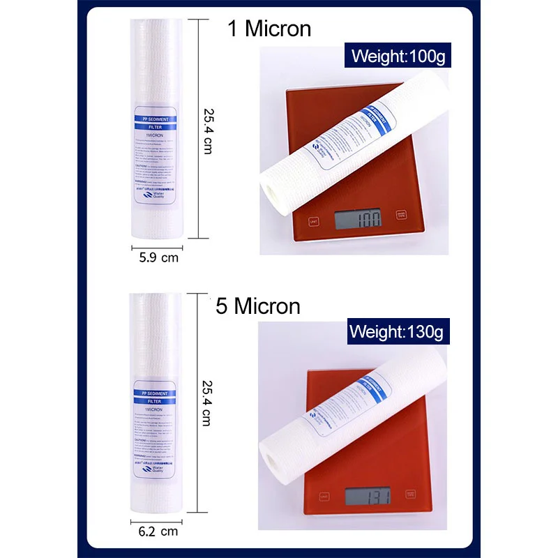 10&rsquo; Universal PP Cotton Filter Cartridge 1/5 Sediment Water Filter Replacement Polypropylene Cartridge