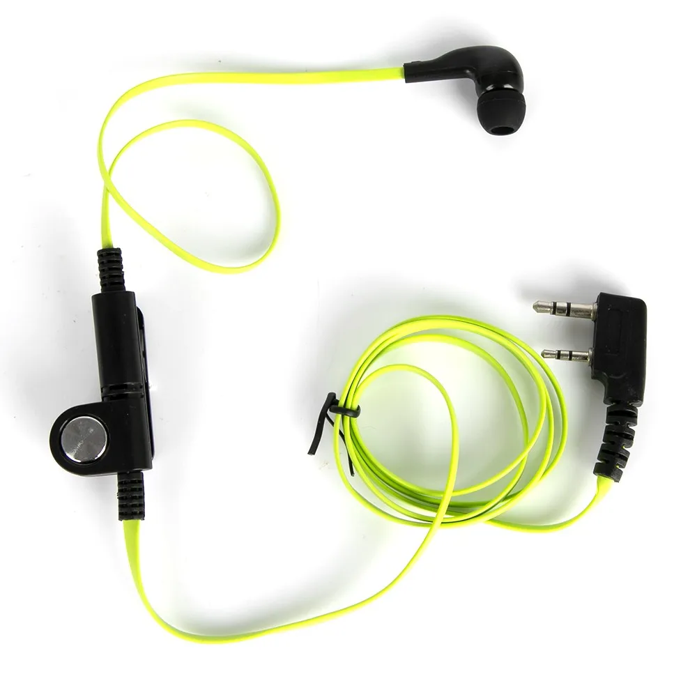 Green Fashion Noodle Style Earbud Headphone K plug for KENWOOD BAOFENG BF888s UV5R UV82 Wouxun TYT Puxing ETC Walkie Talkie green fashion noodle style earbud headphone k plug for kenwood baofeng bf888s uv5r uv82 wouxun tyt puxing etc walkie talkie