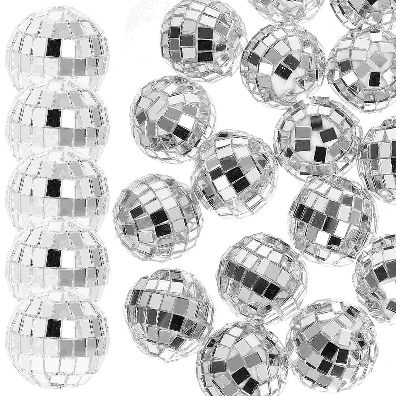 

3/4.5/6.5/8cm Silver Mirror Disco Balls Reflective Christmas Balls Xmas Tree Hanging Ornament New Year Party Decoration