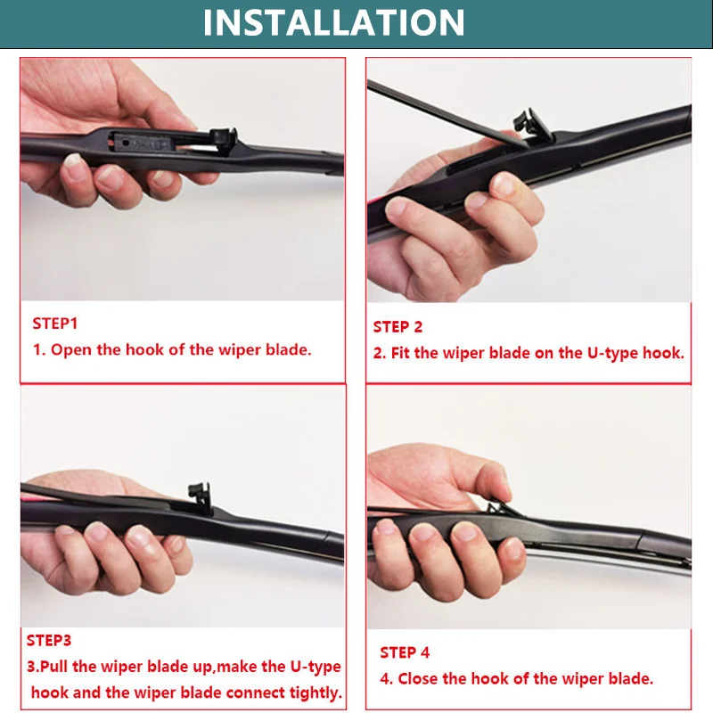 Car Wiper For Mitsubishi Space Star 2013-2023 Front Wiper Blades Soft Rubber Windscreen Wipers Blade 22"+14" 550mm + 350mm 3