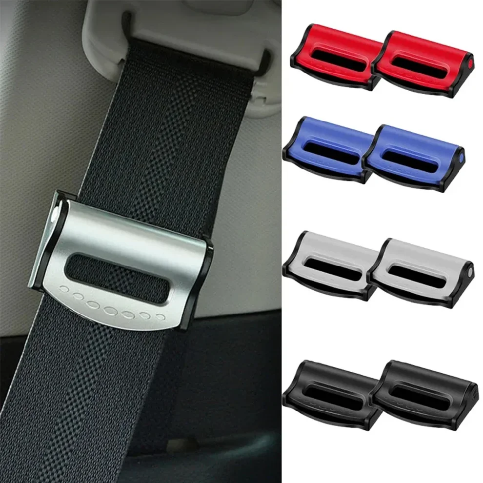Universal Car Safety Seat Belt Adjuster Clips - Pack of 2, Comfort and Shoulder Neck Relaxation