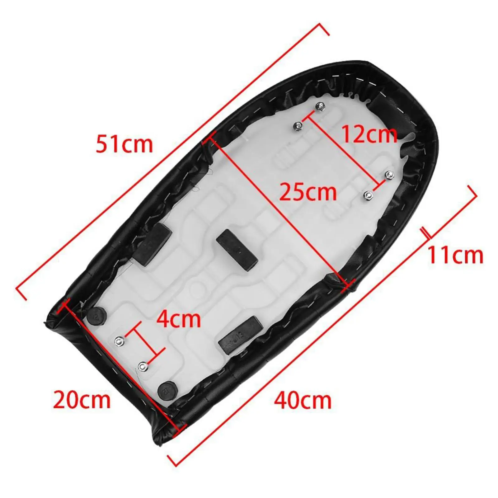 Durable Motorcycle Flat Brat Seat Saddle Cushion fits Cafe Racer Universal