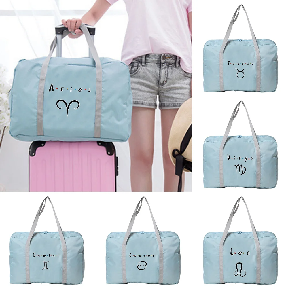 

Constellation Travel Bag Nylon Foldable Unisex Large Capacity Bag Luggage WaterProof Travel Accessories Clothes Storage Handbags