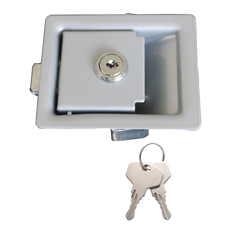 Rv Door Lock Upgraded RV Door Lock Black Trailer Door Lock with Paddle Deadbolt Entrance Latch for Trailer Motorhome