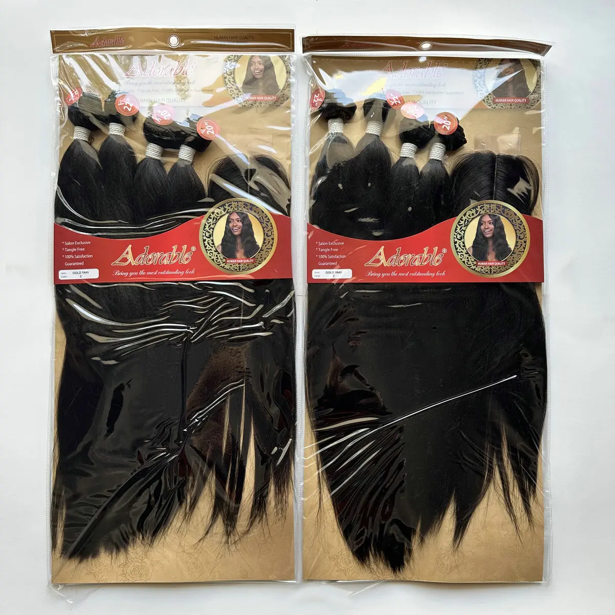 New Silk Yaki Straight One Pack Solution,Packet Synthetic Hair Bundles With 2x4 T Part Hand Made Lace Closure GOLD YAKI 4PCS