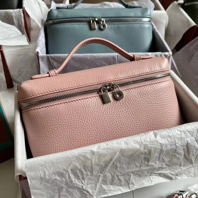 2023 Iconic LP Gigi Hadid L19 Top Layer Crocodile Patterned Cowhide Box Bag  Leather Lunch Box Bag Crossbody Shoulder Handle Bag - AliExpress