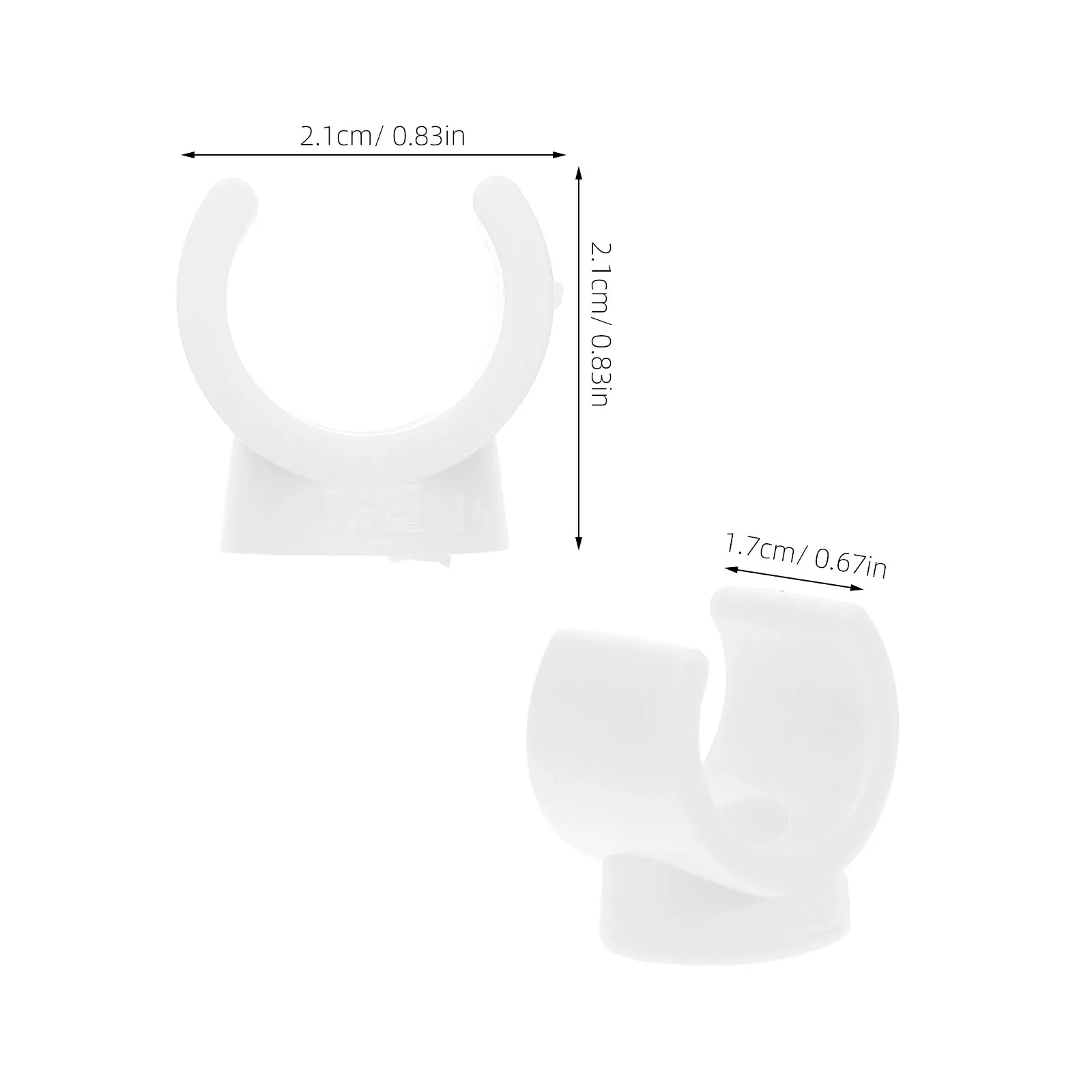50Pcs 케이블 클램프 PVC U 자형 파이프 클립 두꺼운 플라스틱 홀더 물 가스 전기 도관 배관을 위한 안전한 지지대