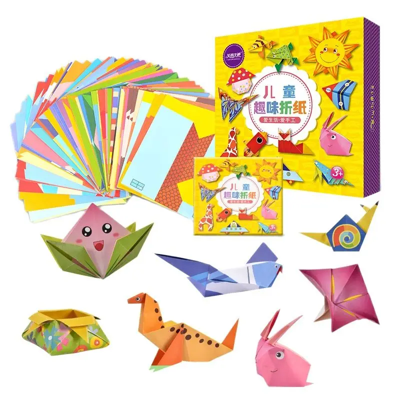 Новинка, 108 листов, детская Фотокнига с милыми животными, 3D пазлами, ручная работа, руководство по оригами