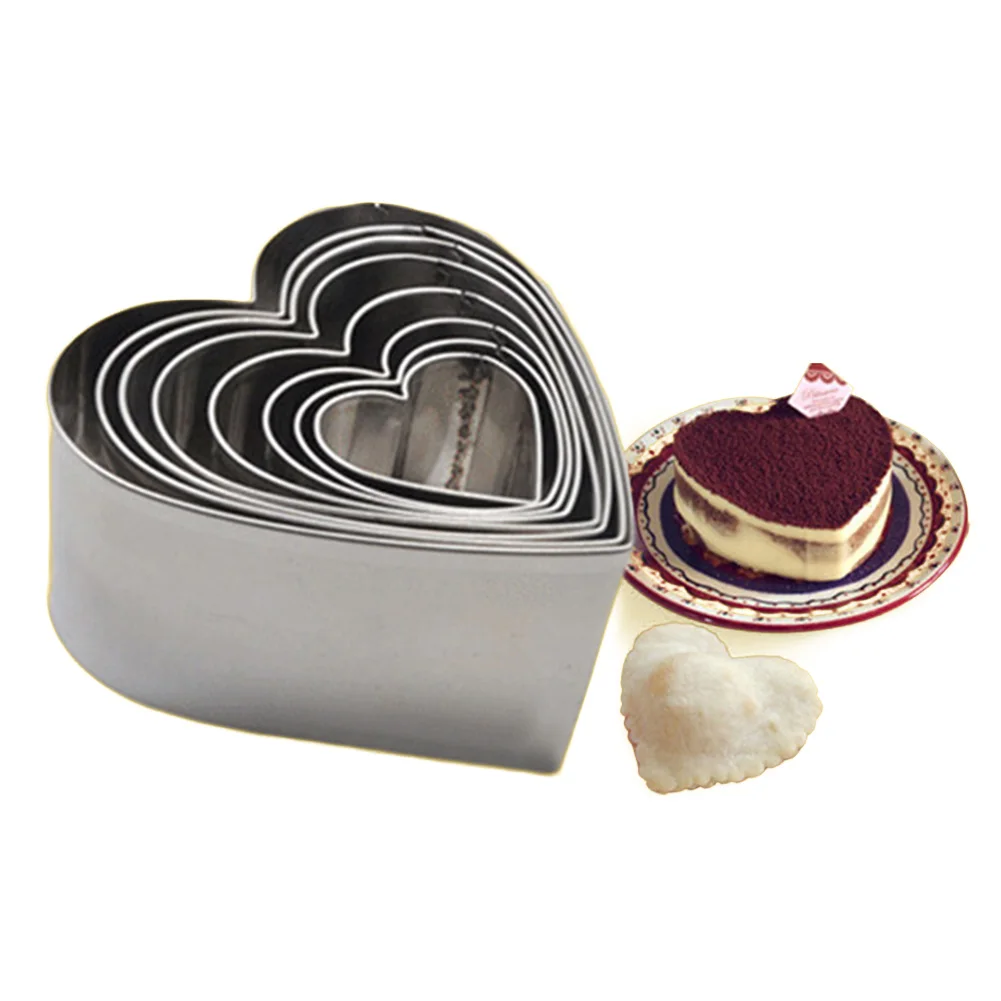 

High Quality Rose Petal Cutter Cake Molds 7 Sizes Cookie Cutter Pink Leaf Fondant Molds Stainless Steel Sugar Craft