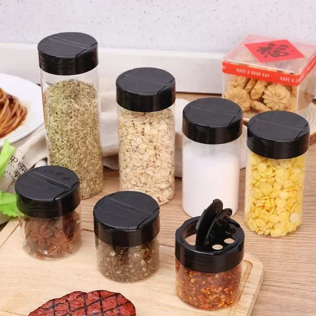 20-1PC Transparent Seasoning Jars Salt Pepper Shaker Bottles Spice Condiment Storage Box Powder Storage Container Kitchen Tools 2