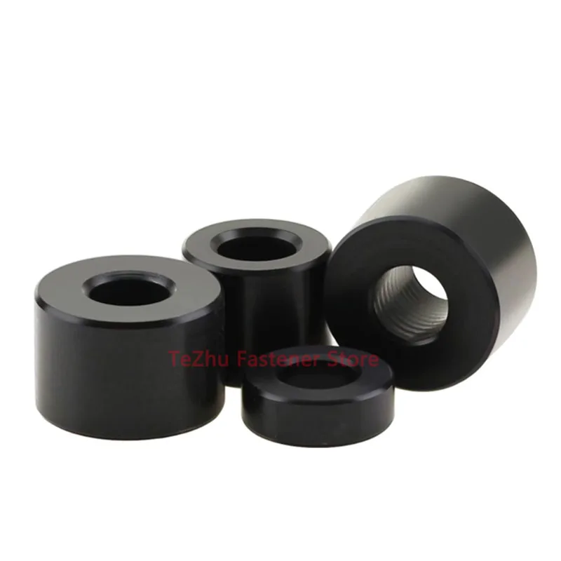 M3 M4 M5 M6 M8 M10 Black POM Bushing Washer Round Hollow Unthread Standoff Spacer Sleeve Insulated Plastic Gasket Length 1-20mm