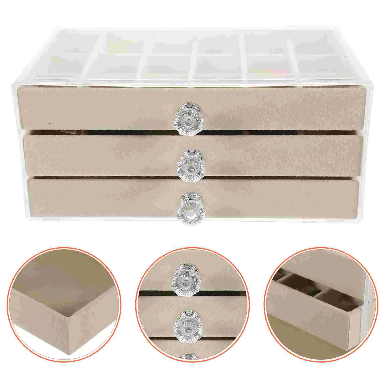 

Drawer Jewelry Box Container Organizer Stand Earring Holder Case Trinket The Pet Portable Large Organizers Storage Miss