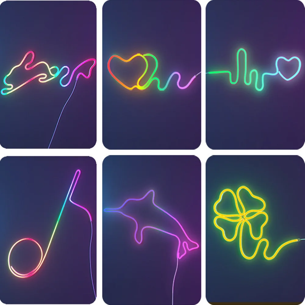 LED Strip Tape Bluetooth WIFI RGB Neon LED Night Light DIY Bar Music TV Backlight Game Bedroom Decoration Atmosphere Wall Lamps