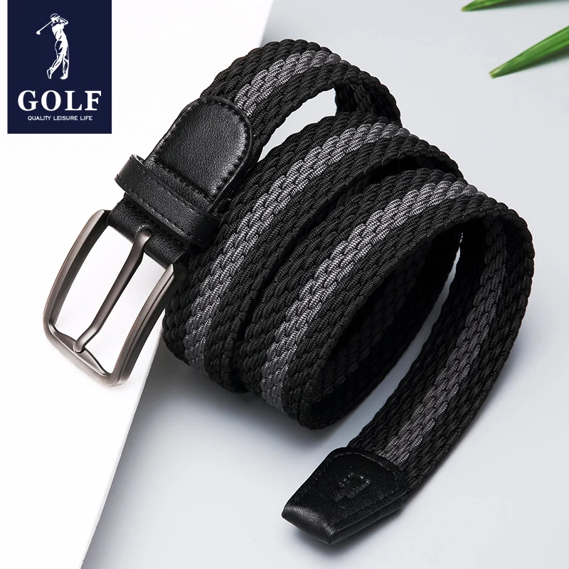 

GOLF Men's Belt Canvas Belt Weaving Military Training Belt Casual Men's Needle Button Fashion Young Students and Young People