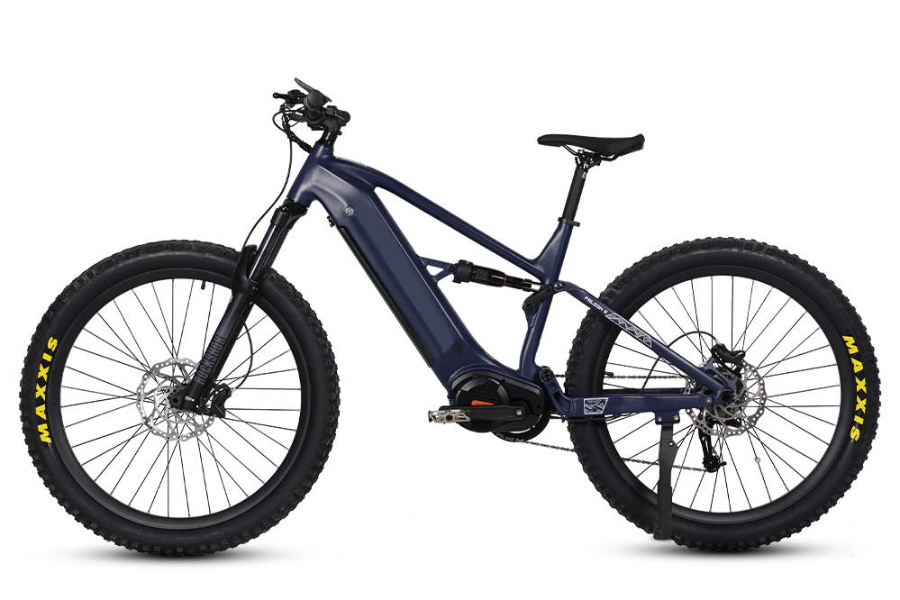 48V 1000W 미드 드라이브 모터 전기 자전거, 최고 속도 28MPH, 토크 센서 전기 자전거, 9단 풀 서스펜션 전기 산악 자전거