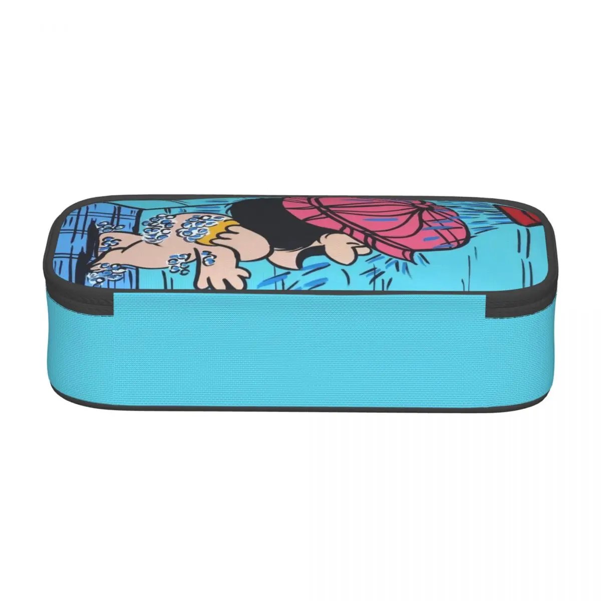 Mafalda Kawaii Vintage Quino Comic Cartoon Mang Anime Pencil Case for Boy Girl Large Storage Pen Bag Box School Supplies