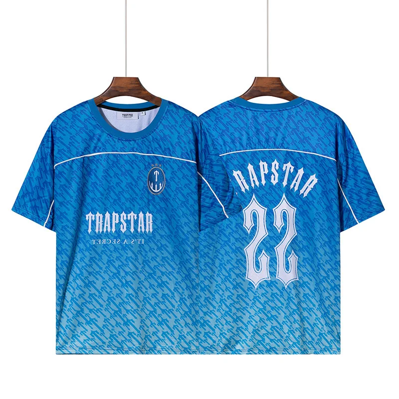 Trapstar Short Sleeve Oversized Street Fashion Blue No.22 Men 