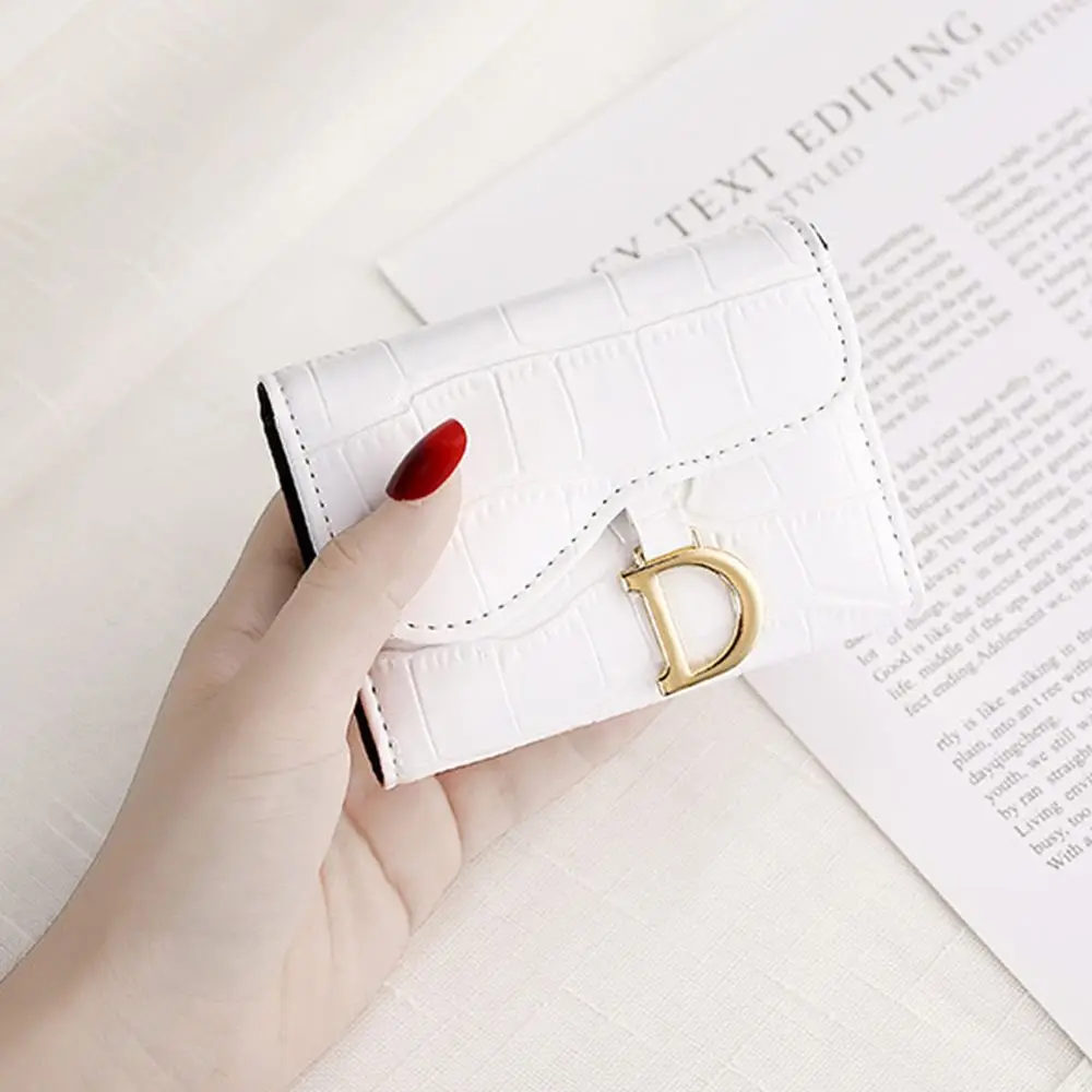Fashion Women Wallet Mini Card Holder Short Wallet Women PU Multi-Card Card Holder Small Multi-functional Clutch Bag