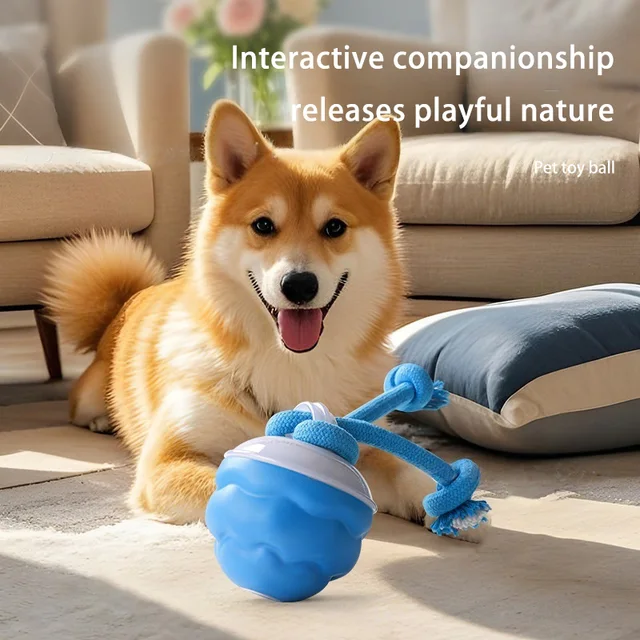Smart Dog Toy Ball Electronic Interactive Pet Toy 3 Modes Moving Ball Rope USB Automatic Moving Bouncing for Puppy Chew Products 1