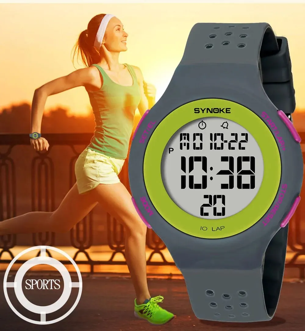 Outdoor Sport Uhr Männer Alarm Chrono Uhr 5Bar Wasserdichte Militär Uhren LED Display Shock Digital Uhr Dünne Design – Detail 9