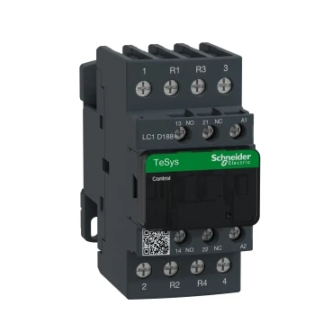 

LC1D188 LC1D188Q7 LC1D188Q7C TeSys D контактор-4P(2 NO + 2 NC) - AC-1 - = 440 В 18 A - 380 В AC катушка
