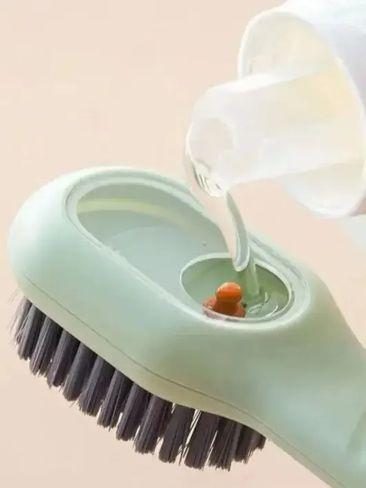 Brosse à Chaussures Multifonctionnelle, Liquide à Pression pour Laver, Outil à Fourrure Douce