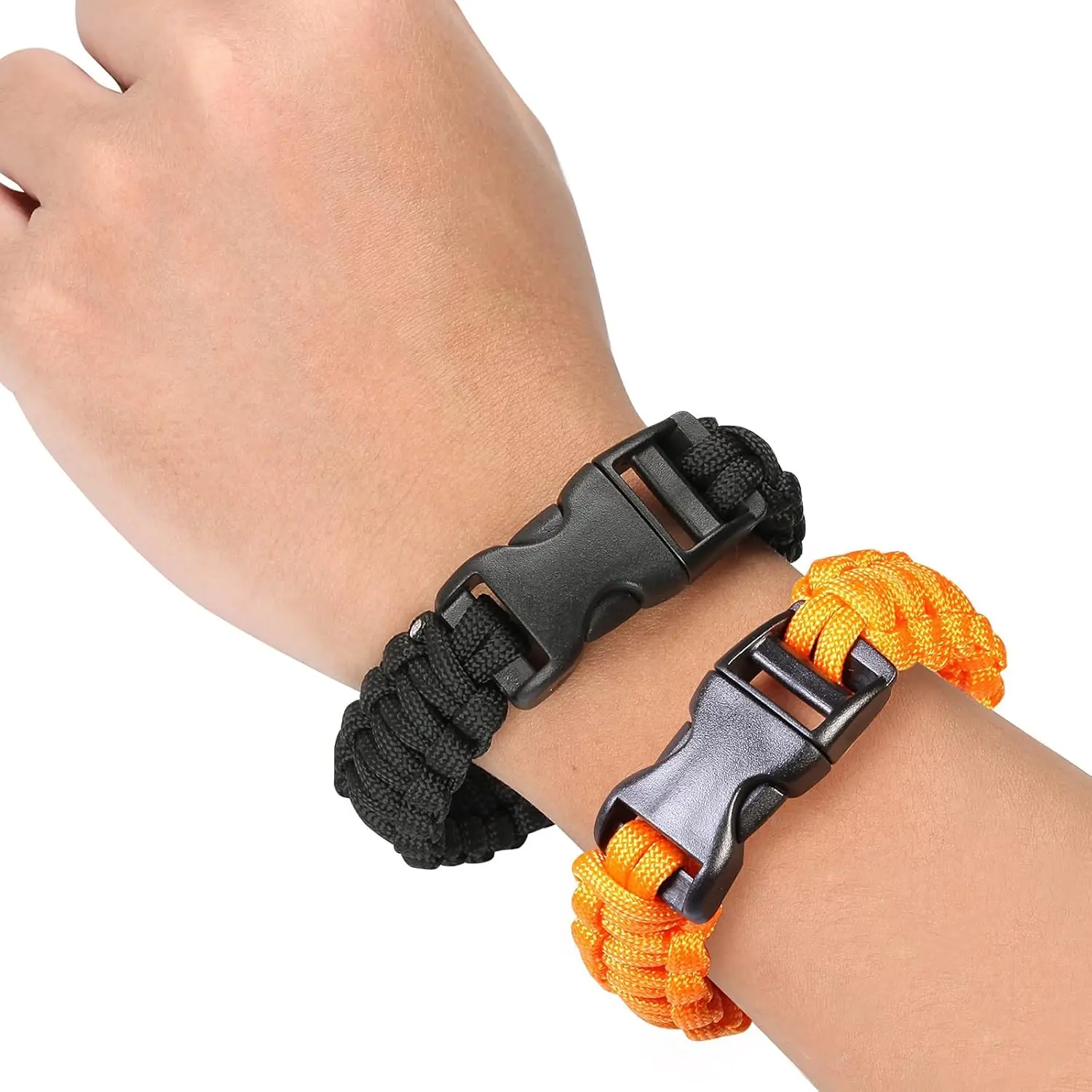 7-core Woven Paracord Bracelet Durable Plastic Clips Outdoor EDC Emergency Survival Camping Hiking Accessory